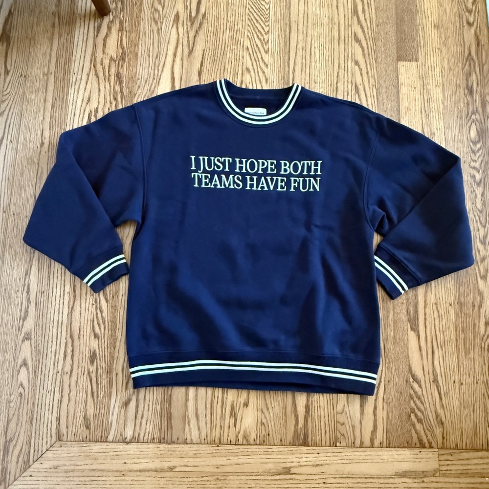 Abercrombie & Fitch Navy Crewneck Sweater